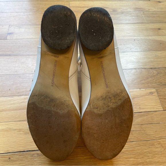 Rebecca Minkoff Studded Leather Ankle Boots, White sz 8.5 - Picture 8 of 11